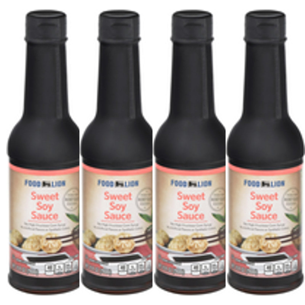 4 bottles of Food Lion Sweet Soy Sauce, 10 oz