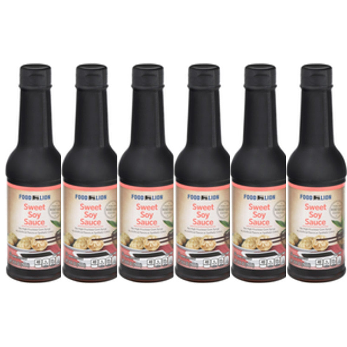 6 bottles of Food Lion Sweet Soy Sauce, 10 oz