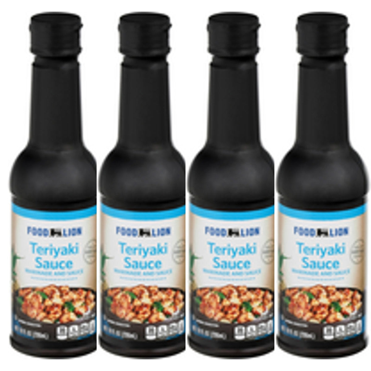 4 bottles of Food Lion Teriyaki Marinade and Sauce, 10 oz