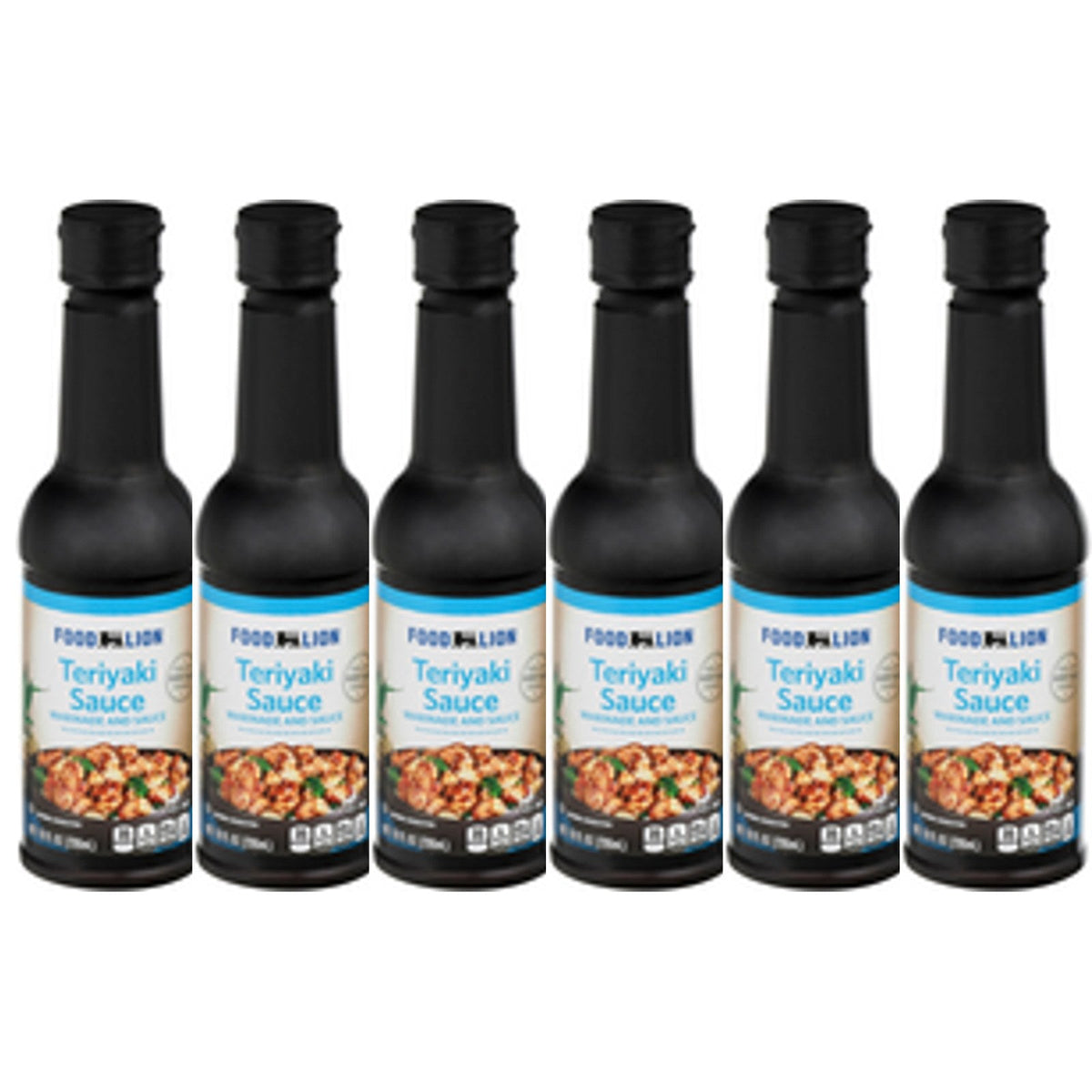 6 bottles of Food Lion Teriyaki Marinade and Sauce, 10 oz