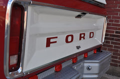 RED 72-79 Ford Pickup Truck Fleetside Ranger Tailgate Vinyl Letters Decal Rear-0