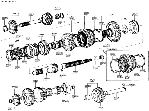 4 Speed Transmission Rebuild Kit 75-84 Land Cruiser FJ40 FJ60 H42