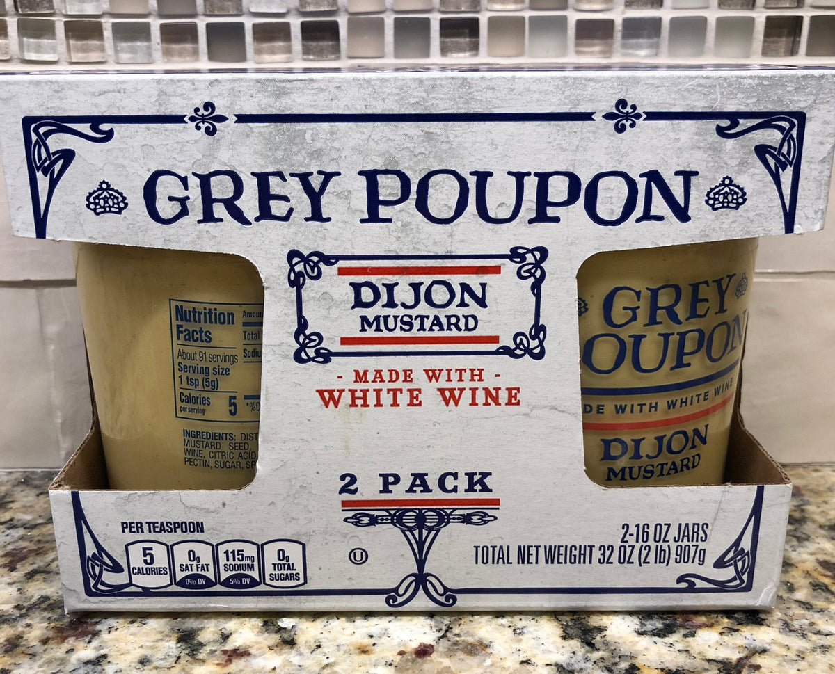 2 Jars of Grey Poupon Dijon Mustard, 16 oz