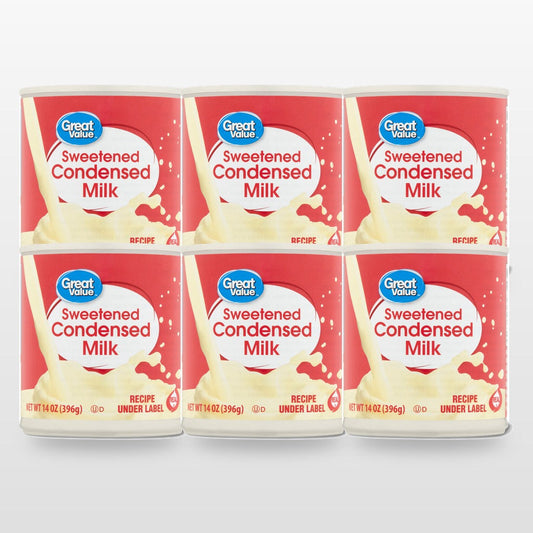 Great Value Sweetened Condensed Milk 14 oz, 6 cans