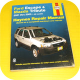 Repair Manual Book Ford Escape Mazda Tribute 01-03 NEW