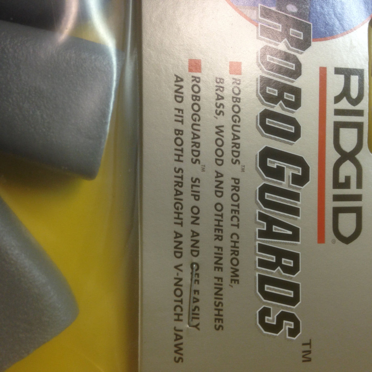 RIDGID RG02 GRAY ROBO GRIP WRENCH GUARDS Pliers Jaw Brass Chrome-18791