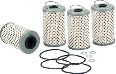 4 Oil Filters Mercedes Benz 190e 2.3 8V 16V 201 190 kit-0