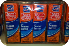 Toastchee Lance Sandwich Crackers Cheese Peanut Butter Crackers 6 pack NABS-0