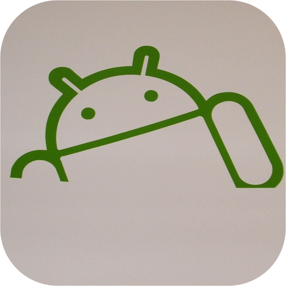 Leaning Droid Vinyl Sticker Google Robot Android Razr Case Cover Decal-0