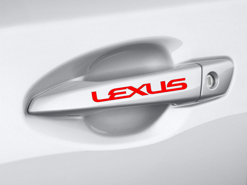 Red Pair Door Handle Sticker Emblem Logo Lexus ES GS IS LS LX SC 250 300 400 460-0