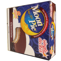 Dozen Single Decker Chocolate Moon Pie Graham Marshmallow MoonPie Cake Original-0