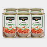 6 Cans Clover Valley Sliced Carrots, 14.5 oz