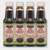 4 Bottles Clover Valley Less Sodium Soy Sauce, 10 fl oz