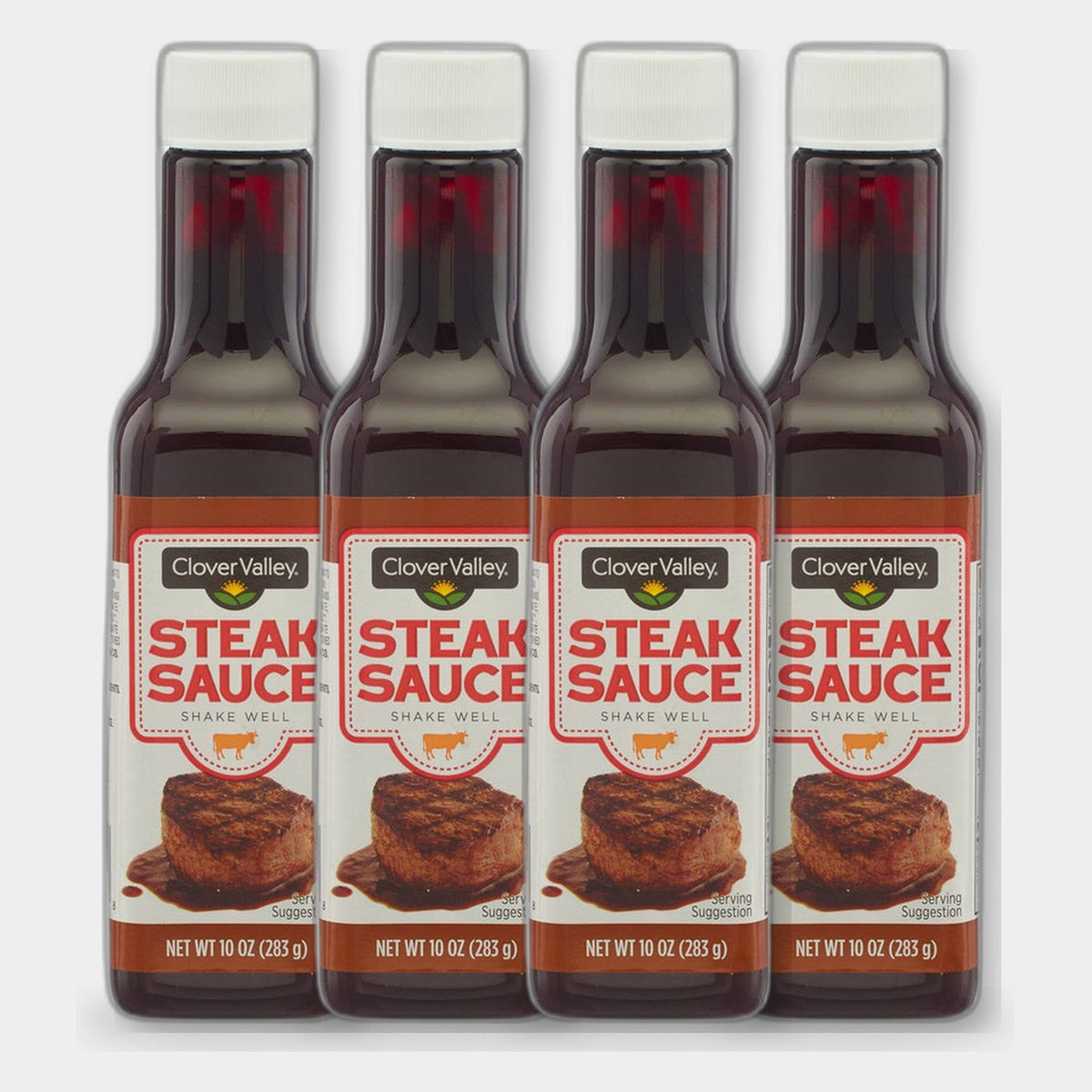 4 Bottles Clover Valley Steak Sauce, 10 oz