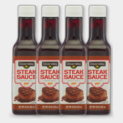 4 Bottles Clover Valley Steak Sauce, 10 oz