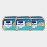 6 Cans Clover Valley Wild Caught Sardines in Water, 3.75 oz