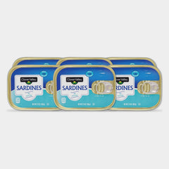 6 Cans Clover Valley Wild Caught Sardines in Water, 3.75 oz