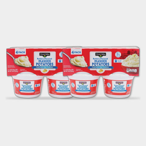 2 Packs Clover Valley Mashed Potatoes, Buttery Flavored, 2 ct