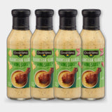 4 Bottles Clover Valley Wing Sauce, Parmesan Garlic, 12 fl oz