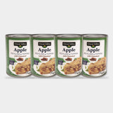 4 Cans Clover Valley Apple Pie Filling with Cinnamon, 20 oz