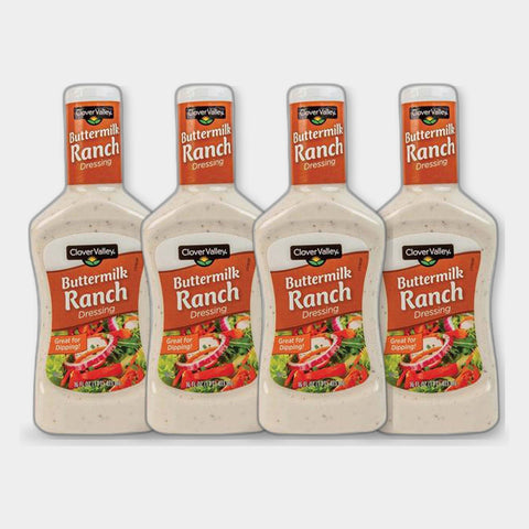 4 Bottles Clover Valley Buttermilk Ranch, 16 fl oz