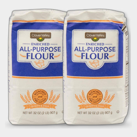 2 Bags Clover Valley All-Purpose Flour, 2 lbs