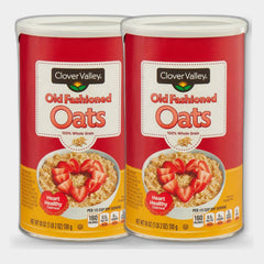 2 Canisters Clover Valley Old Fashioned Oats Canister, 18 oz