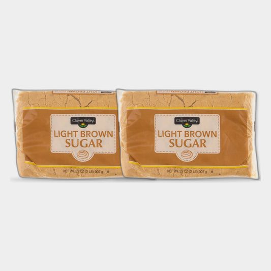 2 Bags Clover Valley Light Brown Sugar, 2 lb
