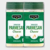 2 Containers Clover Valley Grated Parmesan Cheese, 8 oz