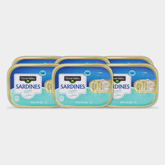 6 Cans Clover Valley Wild Caught Sardines in Soybean Oil, 3.75 oz