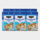 6 Pouches Clover Valley Chunk Light Tuna Pouch, 2.6 oz