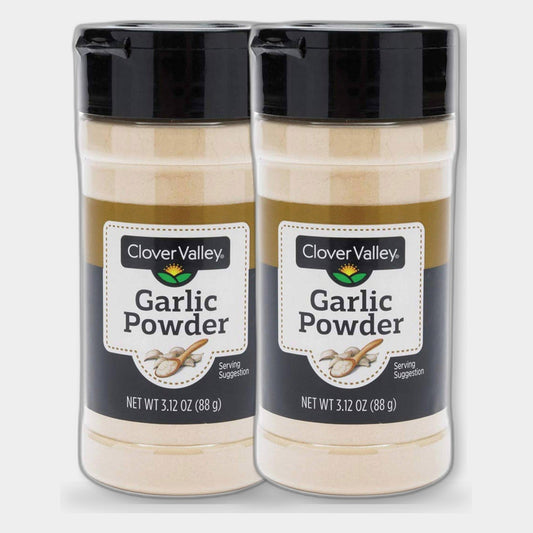2 Jars Clover Valley Garlic Powder, 3.12 oz