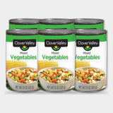 6 Cans Clover Valley Mixed Vegetables, 15 oz