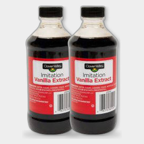 2 Bottles Clover Valley Imitation Vanilla Extract, 8 fl oz
