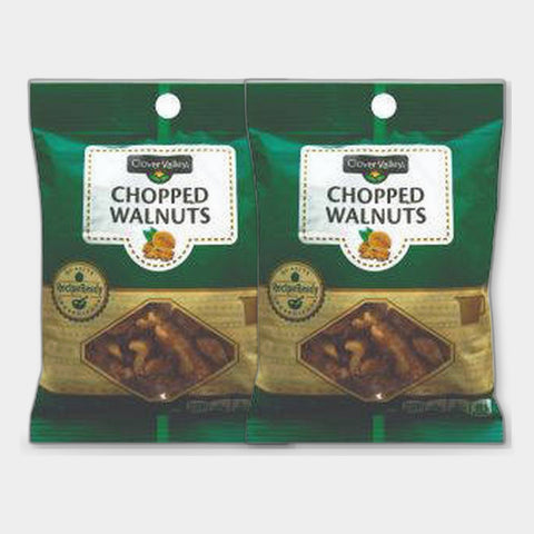 2 Bags Clover Valley Chopped Walnut Pieces, 2 oz
