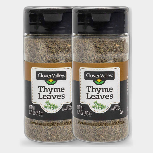 2 Jars Clover Valley Thyme Leaves, 0.75 oz