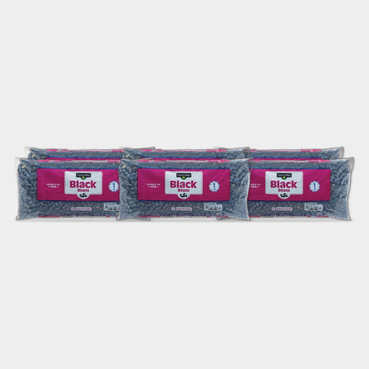 6 Cans Clover Valley Black Beans, 16 oz