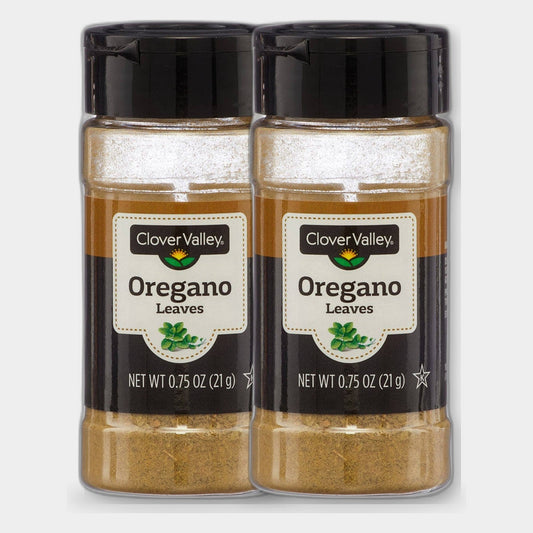 2 Jars Clover Valley Oregano Leaves, 0.75 oz