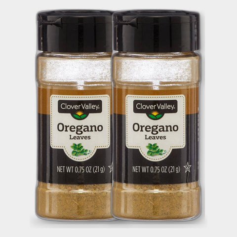 2 Jars Clover Valley Oregano Leaves, 0.75 oz