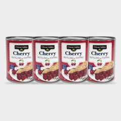 4 Cans Clover Valley Cherry Pie Filling, 21 oz