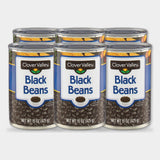 6 Cans Clover Valley Black Beans, 15 oz