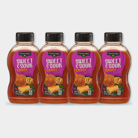4 Bottles Clover Valley Sweet & Sour Sauce, 13 oz