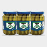 3 Jars Clover Valley Kosher Dill Pickle Spears, 24 oz
