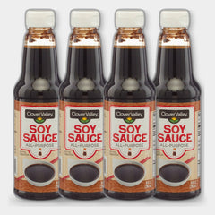 4 Bottles Clover Valley Soy Sauce, 10 fl oz