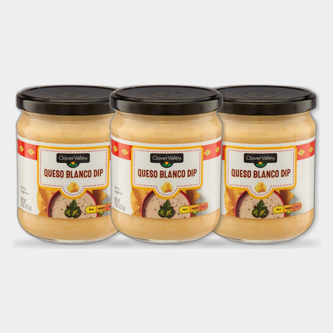 3 Jars Clover Valley Queso Blanco Dip, 15 oz