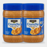 2 Jars Clover Valley Crunchy Peanut Butter, 16 oz
