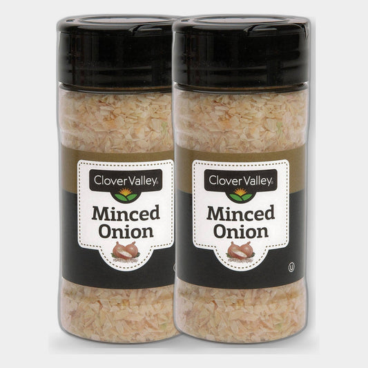 2 Jars Clover Valley Minced Onion, 2 oz