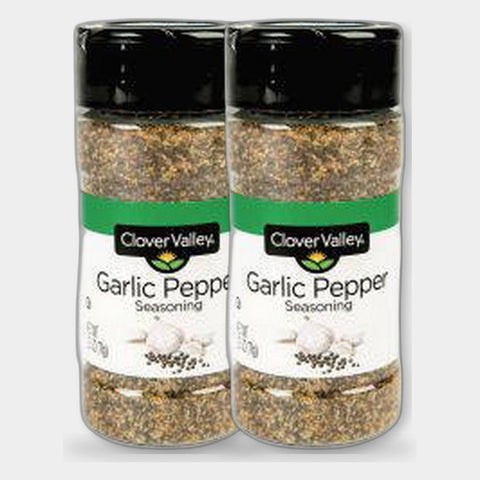 2 Jars Clover Valley Garlic Pepper, 2.5 oz