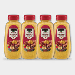 4 Bottles Clover Valley Spicy Brown Mustard, 12 oz