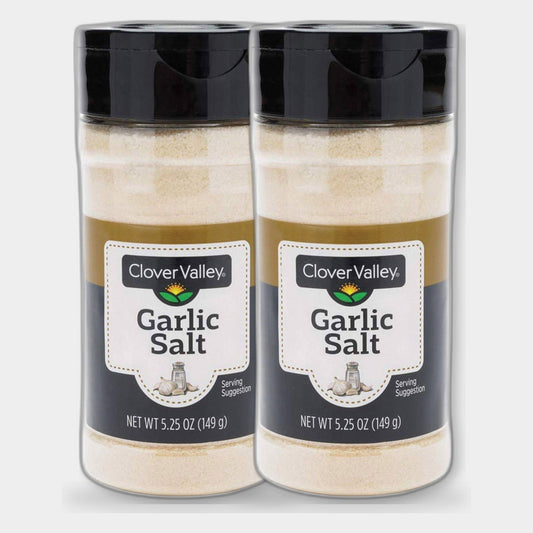 2 Jars Clover Valley Garlic Salt, 5.25 oz